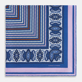 Azzurro Dots And Paisley Silk Pocket Square