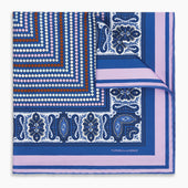 Azzurro Dots And Paisley Silk Pocket Square