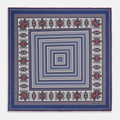 Ash Dots And Paisley Silk Pocket Square