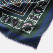 Green Dots And Paisley Silk Pocket Square