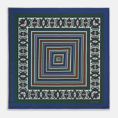 Green Dots And Paisley Silk Pocket Square