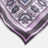 Lilac Dots And Paisley Silk Pocket Square
