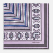 Lilac Dots And Paisley Silk Pocket Square