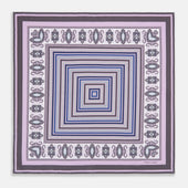 Lilac Dots And Paisley Silk Pocket Square