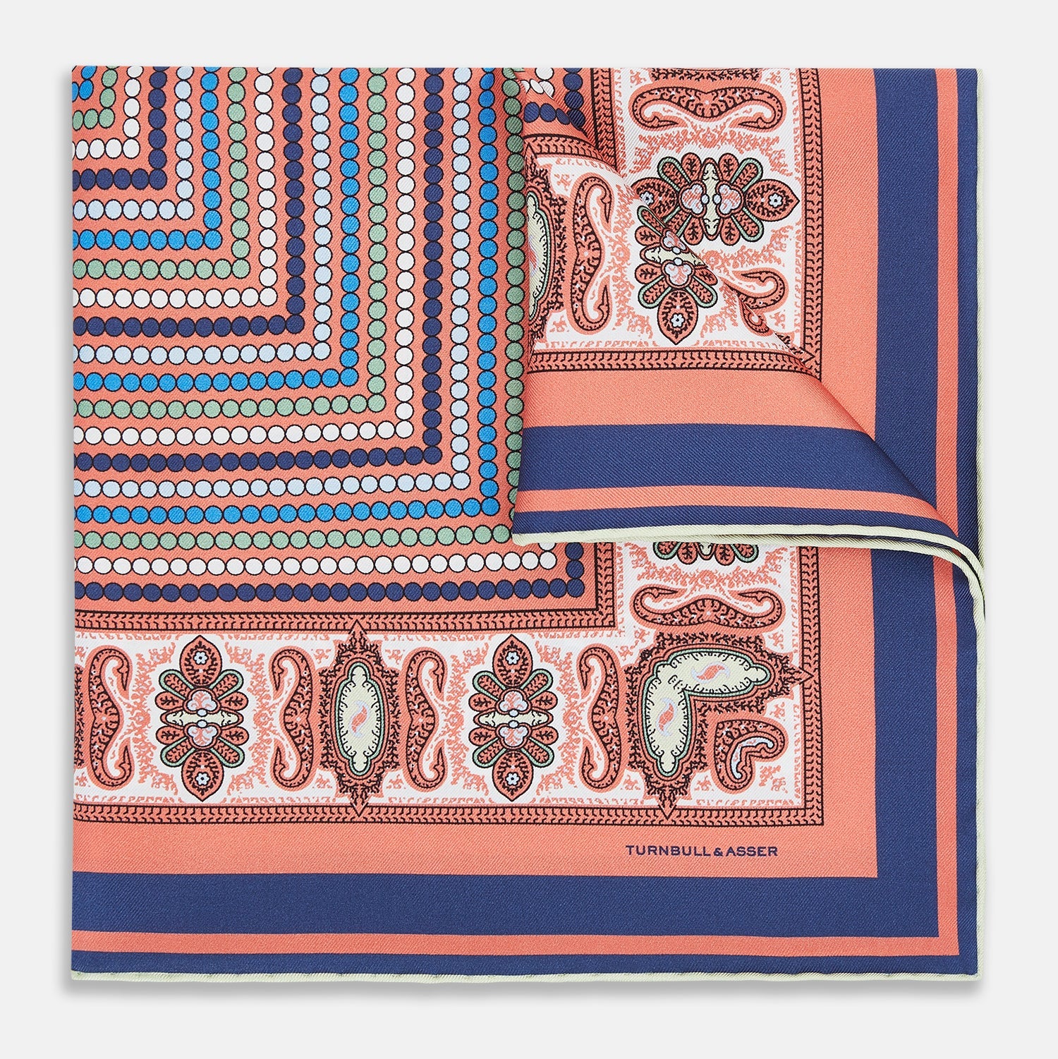 Dots And Paisley Silk Pocket Square
