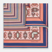 Orange Dots and Paisley Silk Pocket Square