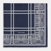Paisley Bandana Patterned Silk Pocket Square