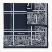 Paisley Bandana Patterned Silk Pocket Square