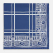Azzurro Paisley Bandanda Patterned Silk Pocket Square