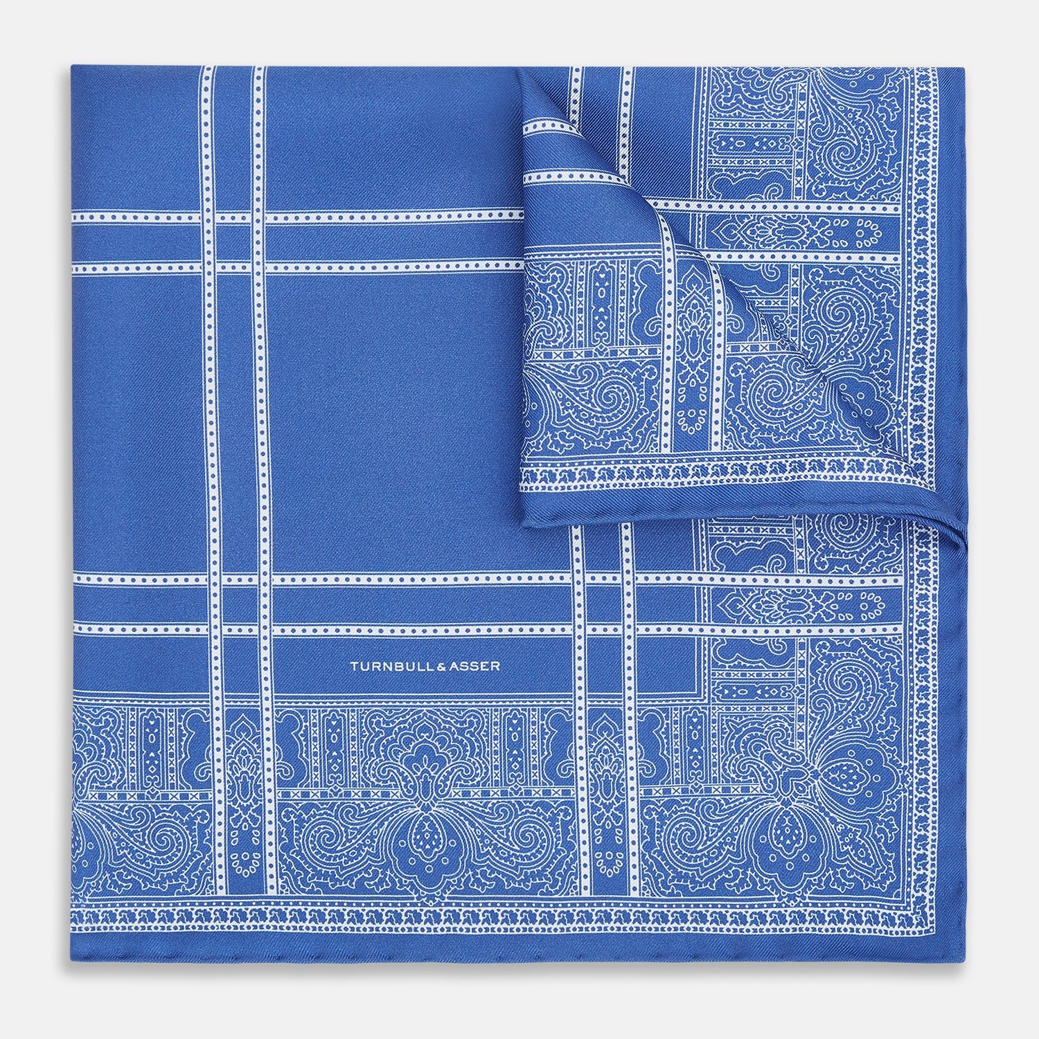 Avio Paisley Bandana Patterned Silk Pocket Square