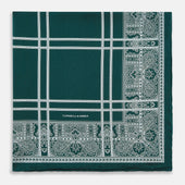 Paisley Bandana Patterned Silk Pocket Square