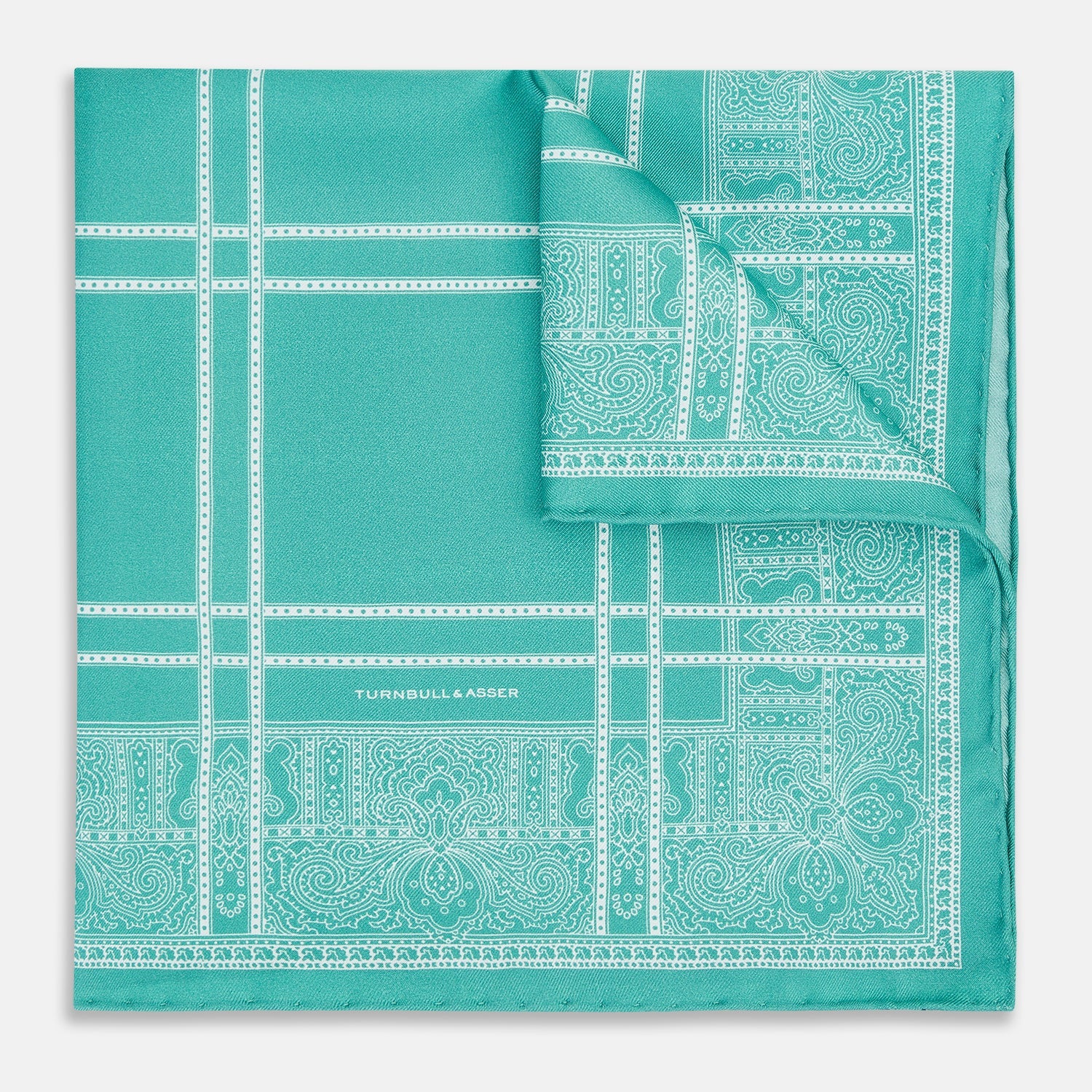 Paisley Bandana Patterned Silk Pocket Square