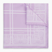 Lilac Paisley Bandana Patterned Silk Pocket Square