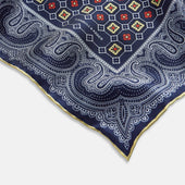 Floral Tile And Paisley Silk Pocket Square