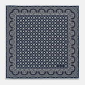 Floral Tile And Paisley Silk Pocket Square