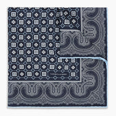 Floral Tile And Paisley Silk Pocket Square