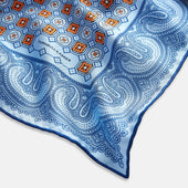 Floral Tile And Paisley Silk Pocket Square