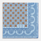 Floral Tile And Paisley Silk Pocket Square