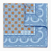 Floral Tile And Paisley Silk Pocket Square