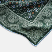 Floral Tile And Paisley Silk Pocket Square
