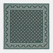 Floral Tile And Paisley Silk Pocket Square