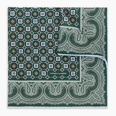 Floral Tile And Paisley Silk Pocket Square