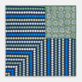 Oxford Dots And Floral Tile Double Sided Silk Pocket Square