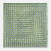 Oxford Dots And Floral Tile Double Sided Silk Pocket Square