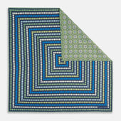 Oxford Dots And Floral Tile Double Sided Silk Pocket Square
