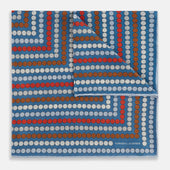 Bonnet Dots And Floral Tile Double Sided Silk Pocket Square