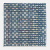 Bonnet Dots And Floral Tile Double Sided Silk Pocket Square