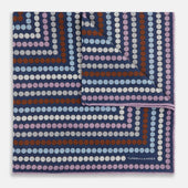 Azzurro Dots And Floral Tile Double Sided Silk Pocket Square