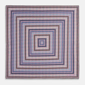 Lilac Dots And Floral Tile Double Sided Silk Pocket Square
