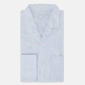Pale Fine Micro Check Pyjama Shirt