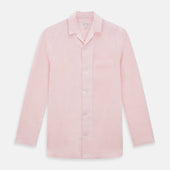 Pale Pink Linen Pyjama Shirt