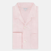 Pale Pink Linen Pyjama Shirt