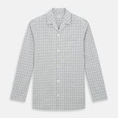 Grey Fine Multi Graph Check Pyjama Shirt