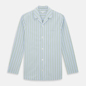 Light Green and Blue Stripe Pyjama Shirt