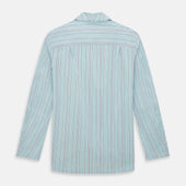 Green And Shadow Pinstripe Pyjama Shirt