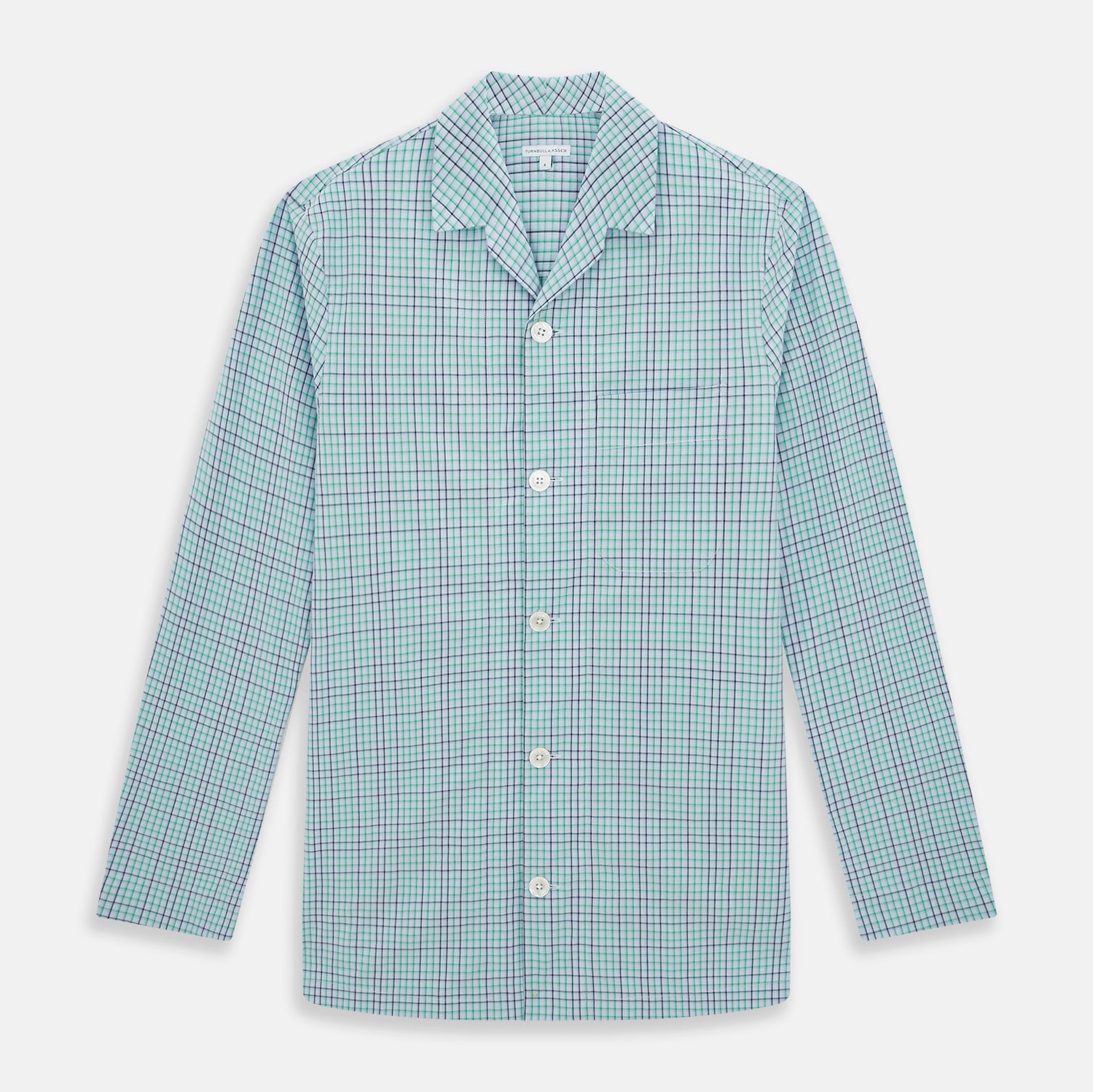 Green And Shadow Check Pyjama Shirt