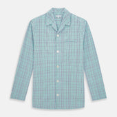 Green and Blue Shadow Check Pyjama Shirt