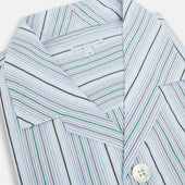 And Green Multi Track Stripe Pyjama Shirt