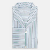 And Green Multi Track Stripe Pyjama Shirt