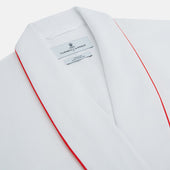 Piped Herringbone Cotton Gown