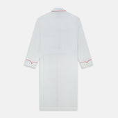 Piped Herringbone Cotton Gown