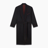And Red Piped Cashmere Gown