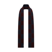 And Burgundy Striped Checkered Double Sided Corduroy Padded Scarf