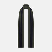 And Olive Green Striped Double Sided Corduroy Padded Scarf