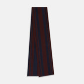 And Burgundy Striped Double Sided Corduroy Padded Scarf