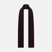 And Burgundy Striped Double Sided Corduroy Padded Scarf
